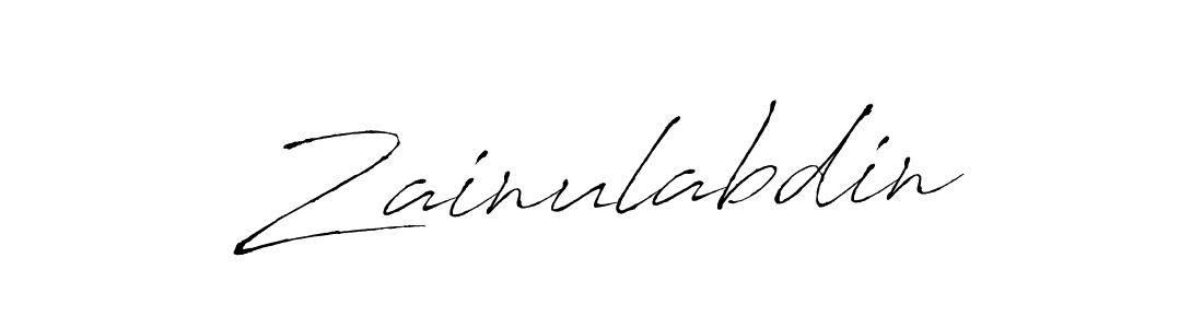 Make a beautiful signature design for name Zainulabdin. With this signature (Antro_Vectra) style, you can create a handwritten signature for free. Zainulabdin signature style 6 images and pictures png