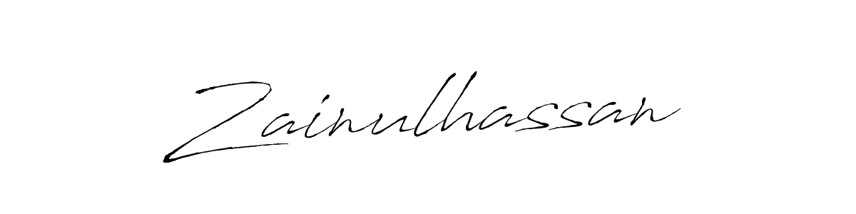 Use a signature maker to create a handwritten signature online. With this signature software, you can design (Antro_Vectra) your own signature for name Zainulhassan. Zainulhassan signature style 6 images and pictures png