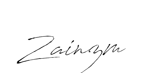 How to make Zainzm signature? Antro_Vectra is a professional autograph style. Create handwritten signature for Zainzm name. Zainzm signature style 6 images and pictures png