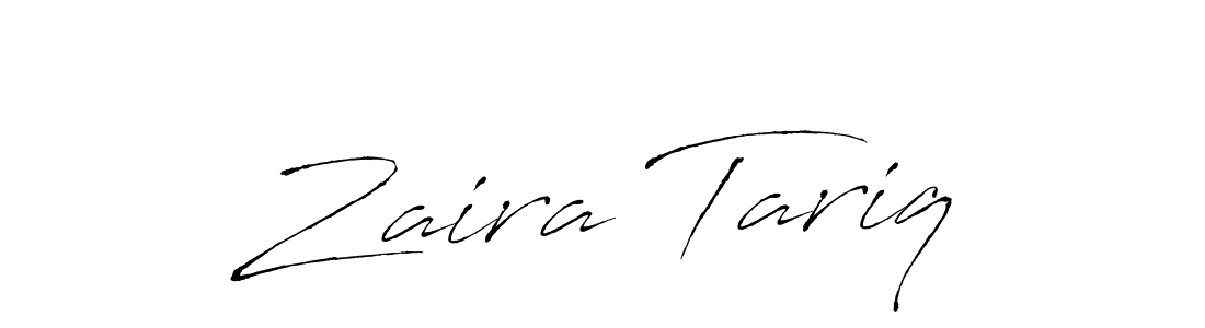 How to make Zaira Tariq name signature. Use Antro_Vectra style for creating short signs online. This is the latest handwritten sign. Zaira Tariq signature style 6 images and pictures png