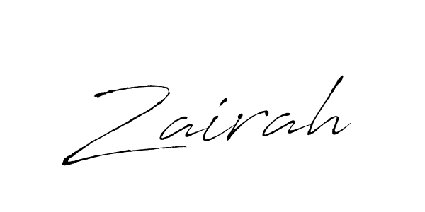 Design your own signature with our free online signature maker. With this signature software, you can create a handwritten (Antro_Vectra) signature for name Zairah. Zairah signature style 6 images and pictures png