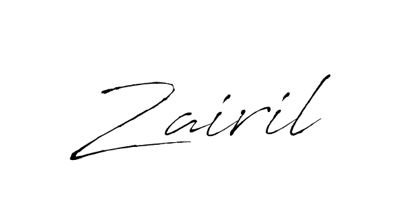 How to make Zairil signature? Antro_Vectra is a professional autograph style. Create handwritten signature for Zairil name. Zairil signature style 6 images and pictures png