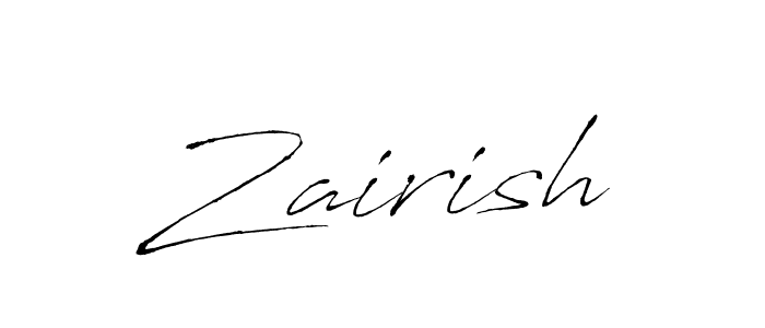How to make Zairish signature? Antro_Vectra is a professional autograph style. Create handwritten signature for Zairish name. Zairish signature style 6 images and pictures png