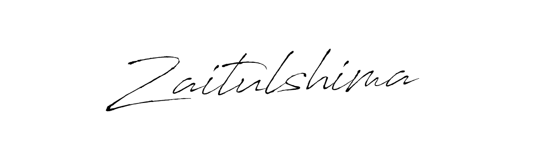 Make a beautiful signature design for name Zaitulshima. With this signature (Antro_Vectra) style, you can create a handwritten signature for free. Zaitulshima signature style 6 images and pictures png