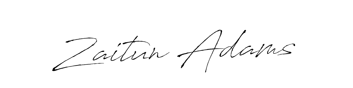 How to make Zaitun Adams name signature. Use Antro_Vectra style for creating short signs online. This is the latest handwritten sign. Zaitun Adams signature style 6 images and pictures png