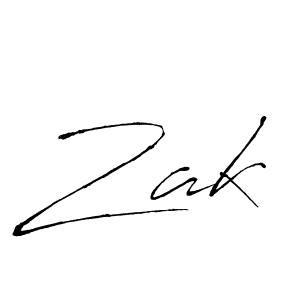 Make a beautiful signature design for name Zak. With this signature (Antro_Vectra) style, you can create a handwritten signature for free. Zak signature style 6 images and pictures png