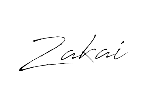 Zakai stylish signature style. Best Handwritten Sign (Antro_Vectra) for my name. Handwritten Signature Collection Ideas for my name Zakai. Zakai signature style 6 images and pictures png