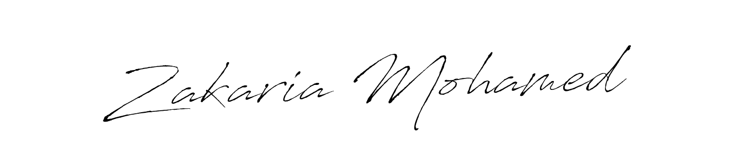 Make a beautiful signature design for name Zakaria Mohamed. With this signature (Antro_Vectra) style, you can create a handwritten signature for free. Zakaria Mohamed signature style 6 images and pictures png