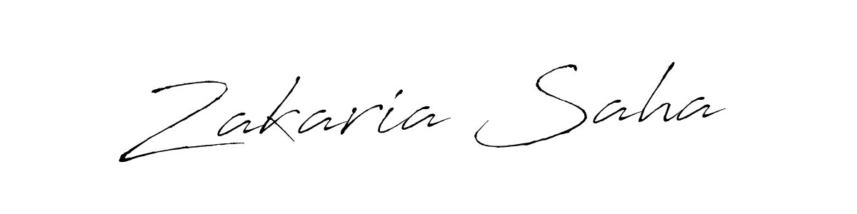 Design your own signature with our free online signature maker. With this signature software, you can create a handwritten (Antro_Vectra) signature for name Zakaria Saha. Zakaria Saha signature style 6 images and pictures png