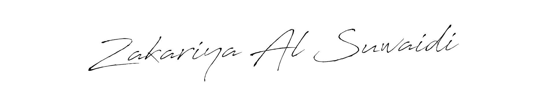 Make a beautiful signature design for name Zakariya Al Suwaidi. With this signature (Antro_Vectra) style, you can create a handwritten signature for free. Zakariya Al Suwaidi signature style 6 images and pictures png