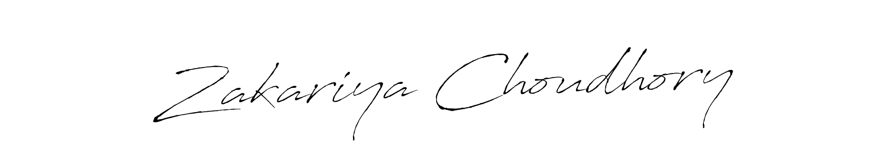 Also we have Zakariya Choudhory name is the best signature style. Create professional handwritten signature collection using Antro_Vectra autograph style. Zakariya Choudhory signature style 6 images and pictures png