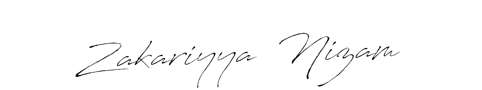 It looks lik you need a new signature style for name Zakariyya  Nizam. Design unique handwritten (Antro_Vectra) signature with our free signature maker in just a few clicks. Zakariyya  Nizam signature style 6 images and pictures png
