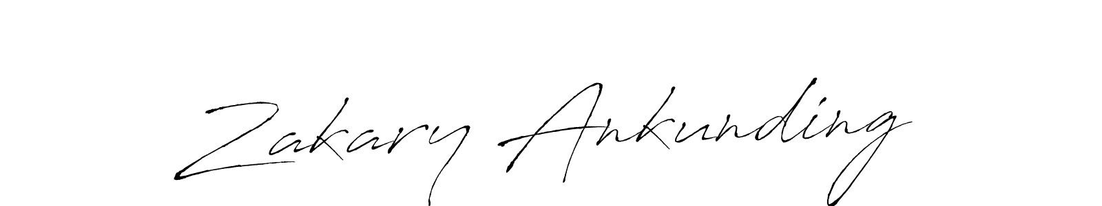 Zakary Ankunding stylish signature style. Best Handwritten Sign (Antro_Vectra) for my name. Handwritten Signature Collection Ideas for my name Zakary Ankunding. Zakary Ankunding signature style 6 images and pictures png