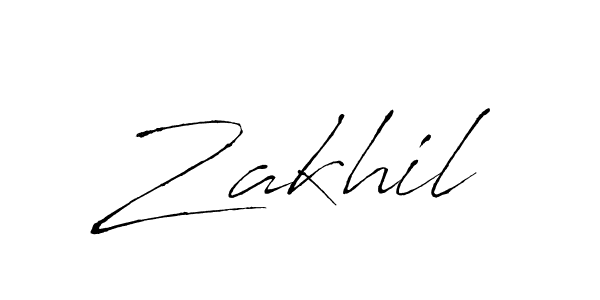 if you are searching for the best signature style for your name Zakhil. so please give up your signature search. here we have designed multiple signature styles  using Antro_Vectra. Zakhil signature style 6 images and pictures png