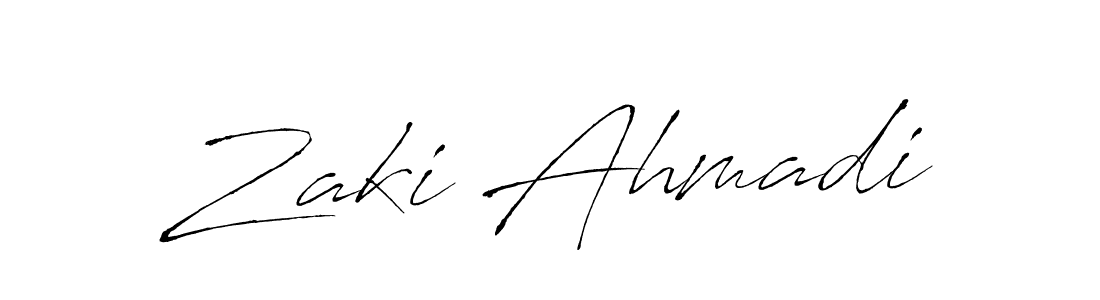 Create a beautiful signature design for name Zaki Ahmadi. With this signature (Antro_Vectra) fonts, you can make a handwritten signature for free. Zaki Ahmadi signature style 6 images and pictures png