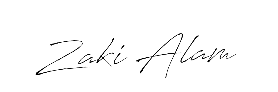 Also we have Zaki Alam name is the best signature style. Create professional handwritten signature collection using Antro_Vectra autograph style. Zaki Alam signature style 6 images and pictures png