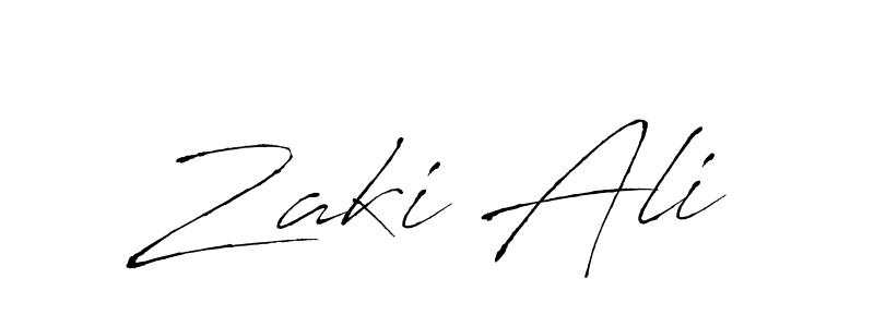 Make a beautiful signature design for name Zaki Ali. With this signature (Antro_Vectra) style, you can create a handwritten signature for free. Zaki Ali signature style 6 images and pictures png
