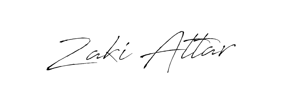 Design your own signature with our free online signature maker. With this signature software, you can create a handwritten (Antro_Vectra) signature for name Zaki Attar. Zaki Attar signature style 6 images and pictures png