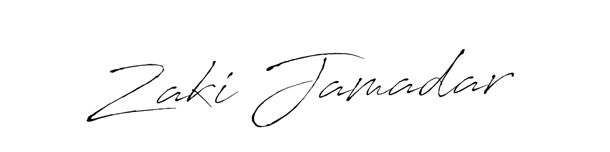 Design your own signature with our free online signature maker. With this signature software, you can create a handwritten (Antro_Vectra) signature for name Zaki Jamadar. Zaki Jamadar signature style 6 images and pictures png