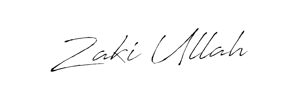 Create a beautiful signature design for name Zaki Ullah. With this signature (Antro_Vectra) fonts, you can make a handwritten signature for free. Zaki Ullah signature style 6 images and pictures png