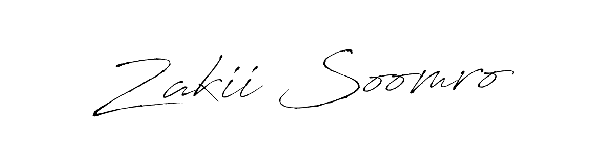 Zakii Soomro stylish signature style. Best Handwritten Sign (Antro_Vectra) for my name. Handwritten Signature Collection Ideas for my name Zakii Soomro. Zakii Soomro signature style 6 images and pictures png