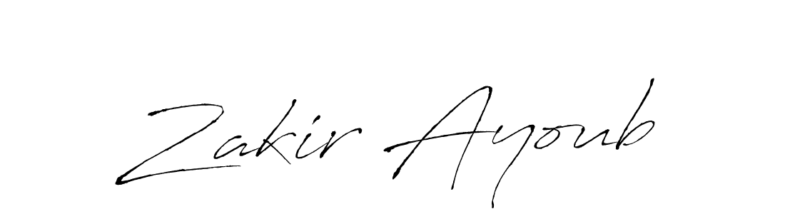How to make Zakir Ayoub signature? Antro_Vectra is a professional autograph style. Create handwritten signature for Zakir Ayoub name. Zakir Ayoub signature style 6 images and pictures png