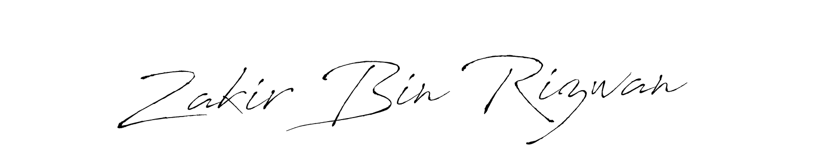 Also we have Zakir Bin Rizwan name is the best signature style. Create professional handwritten signature collection using Antro_Vectra autograph style. Zakir Bin Rizwan signature style 6 images and pictures png