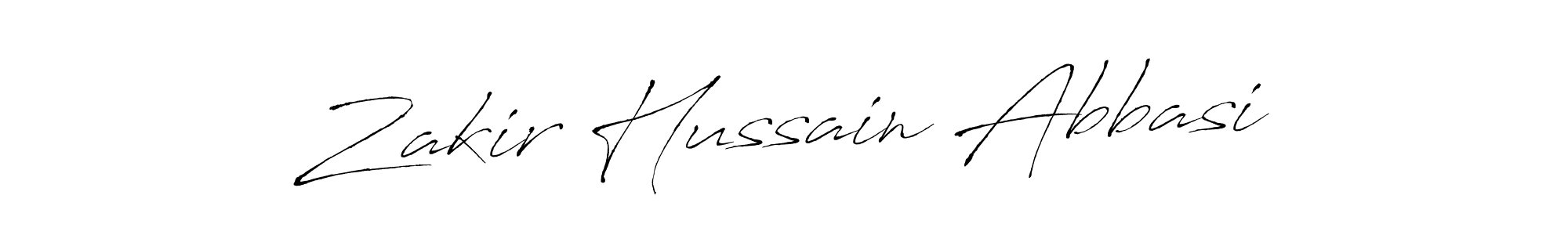 Design your own signature with our free online signature maker. With this signature software, you can create a handwritten (Antro_Vectra) signature for name Zakir Hussain Abbasi. Zakir Hussain Abbasi signature style 6 images and pictures png