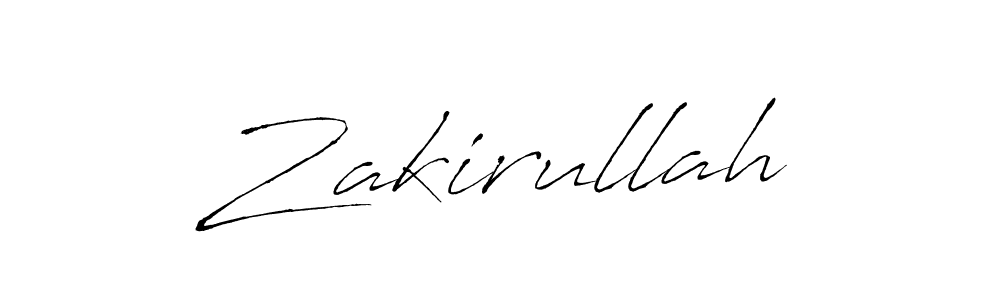 Design your own signature with our free online signature maker. With this signature software, you can create a handwritten (Antro_Vectra) signature for name Zakirullah. Zakirullah signature style 6 images and pictures png