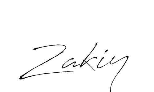 How to make Zakiy name signature. Use Antro_Vectra style for creating short signs online. This is the latest handwritten sign. Zakiy signature style 6 images and pictures png