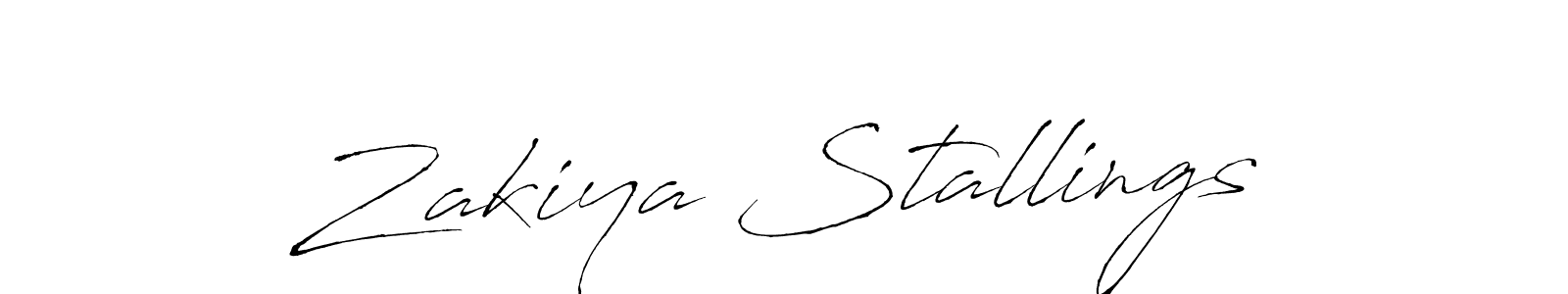 Zakiya Stallings stylish signature style. Best Handwritten Sign (Antro_Vectra) for my name. Handwritten Signature Collection Ideas for my name Zakiya Stallings. Zakiya Stallings signature style 6 images and pictures png