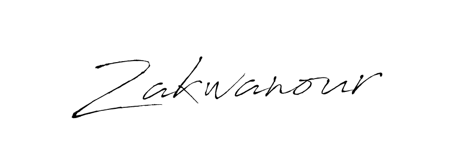 How to make Zakwanour name signature. Use Antro_Vectra style for creating short signs online. This is the latest handwritten sign. Zakwanour signature style 6 images and pictures png