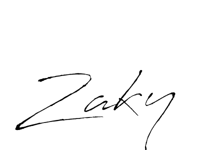 Also we have Zaky name is the best signature style. Create professional handwritten signature collection using Antro_Vectra autograph style. Zaky signature style 6 images and pictures png