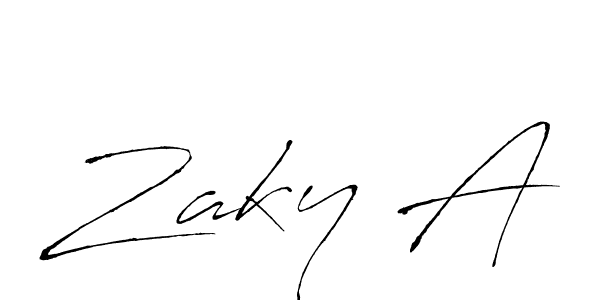 Create a beautiful signature design for name Zaky A. With this signature (Antro_Vectra) fonts, you can make a handwritten signature for free. Zaky A signature style 6 images and pictures png