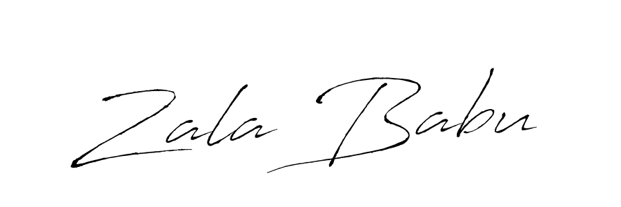 Create a beautiful signature design for name Zala Babu. With this signature (Antro_Vectra) fonts, you can make a handwritten signature for free. Zala Babu signature style 6 images and pictures png