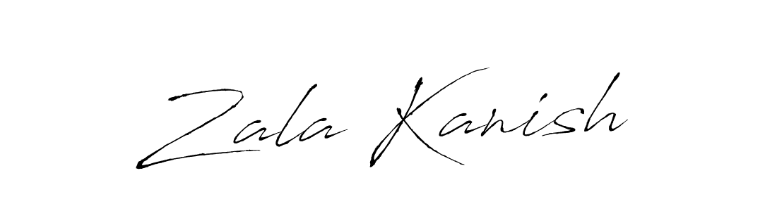 How to make Zala Kanish signature? Antro_Vectra is a professional autograph style. Create handwritten signature for Zala Kanish name. Zala Kanish signature style 6 images and pictures png