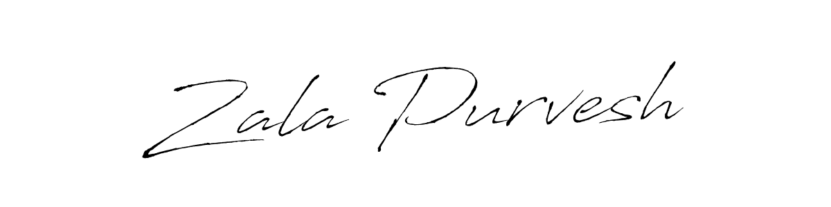 Also we have Zala Purvesh name is the best signature style. Create professional handwritten signature collection using Antro_Vectra autograph style. Zala Purvesh signature style 6 images and pictures png