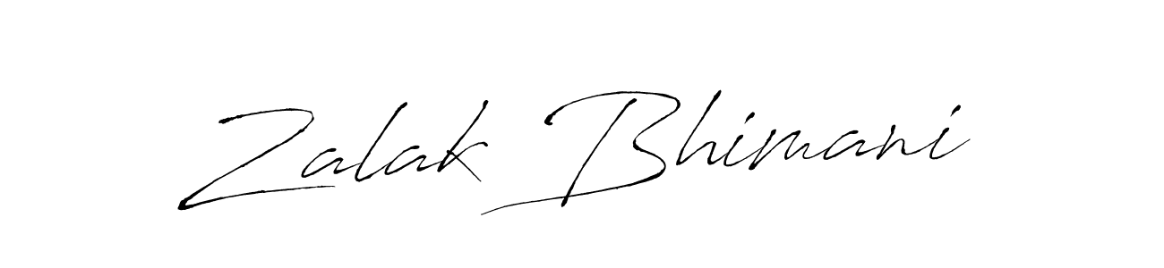 Antro_Vectra is a professional signature style that is perfect for those who want to add a touch of class to their signature. It is also a great choice for those who want to make their signature more unique. Get Zalak Bhimani name to fancy signature for free. Zalak Bhimani signature style 6 images and pictures png