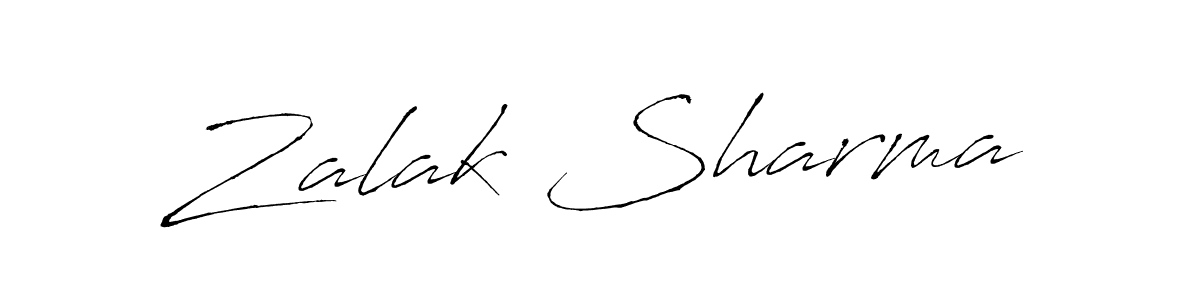 Zalak Sharma stylish signature style. Best Handwritten Sign (Antro_Vectra) for my name. Handwritten Signature Collection Ideas for my name Zalak Sharma. Zalak Sharma signature style 6 images and pictures png