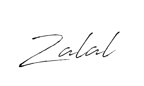 Make a beautiful signature design for name Zalal. With this signature (Antro_Vectra) style, you can create a handwritten signature for free. Zalal signature style 6 images and pictures png