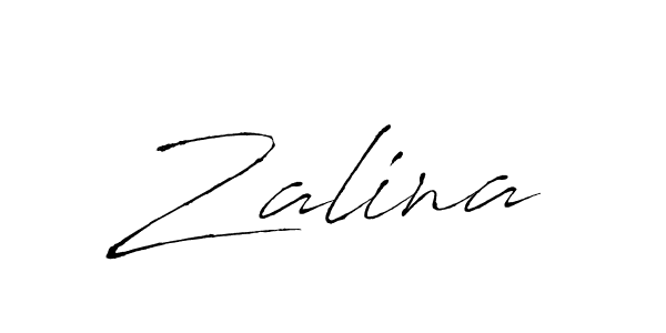 Design your own signature with our free online signature maker. With this signature software, you can create a handwritten (Antro_Vectra) signature for name Zalina. Zalina signature style 6 images and pictures png