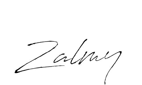 Make a beautiful signature design for name Zalmy. With this signature (Antro_Vectra) style, you can create a handwritten signature for free. Zalmy signature style 6 images and pictures png