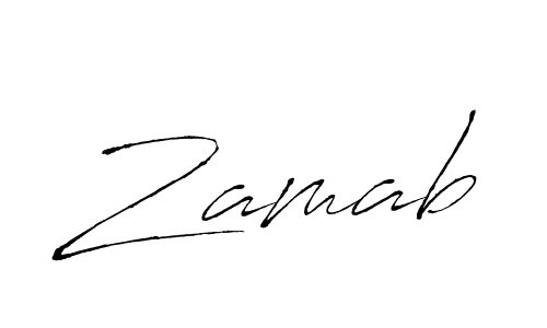 Create a beautiful signature design for name Zamab. With this signature (Antro_Vectra) fonts, you can make a handwritten signature for free. Zamab signature style 6 images and pictures png