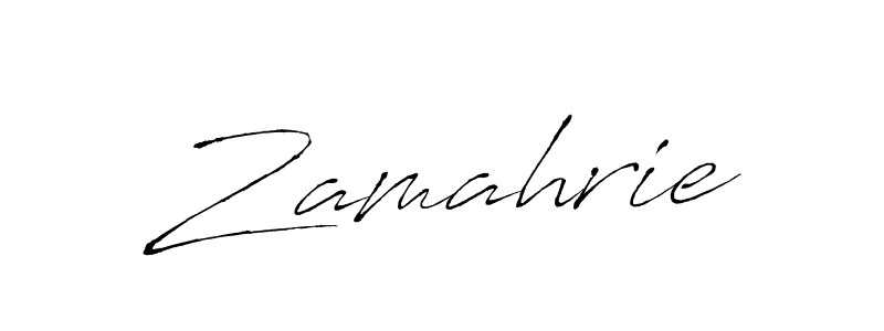 Design your own signature with our free online signature maker. With this signature software, you can create a handwritten (Antro_Vectra) signature for name Zamahrie. Zamahrie signature style 6 images and pictures png