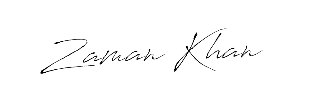 Make a beautiful signature design for name Zaman Khan. With this signature (Antro_Vectra) style, you can create a handwritten signature for free. Zaman Khan signature style 6 images and pictures png