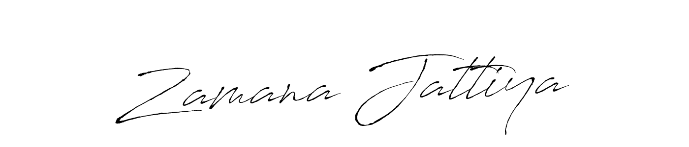 Create a beautiful signature design for name Zamana Jattiya. With this signature (Antro_Vectra) fonts, you can make a handwritten signature for free. Zamana Jattiya signature style 6 images and pictures png