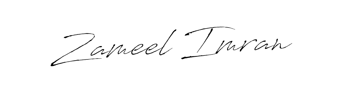 Make a beautiful signature design for name Zameel Imran. With this signature (Antro_Vectra) style, you can create a handwritten signature for free. Zameel Imran signature style 6 images and pictures png