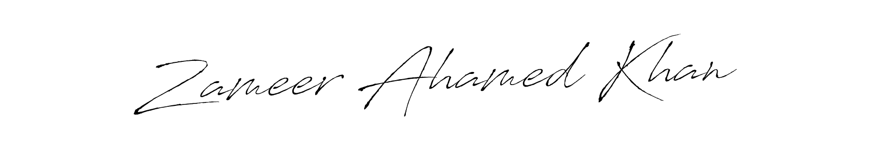 How to make Zameer Ahamed Khan signature? Antro_Vectra is a professional autograph style. Create handwritten signature for Zameer Ahamed Khan name. Zameer Ahamed Khan signature style 6 images and pictures png