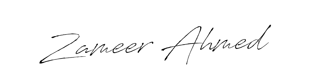 Antro_Vectra is a professional signature style that is perfect for those who want to add a touch of class to their signature. It is also a great choice for those who want to make their signature more unique. Get Zameer Ahmed name to fancy signature for free. Zameer Ahmed signature style 6 images and pictures png