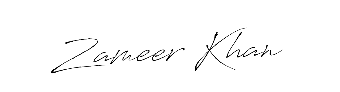 Create a beautiful signature design for name Zameer Khan. With this signature (Antro_Vectra) fonts, you can make a handwritten signature for free. Zameer Khan signature style 6 images and pictures png